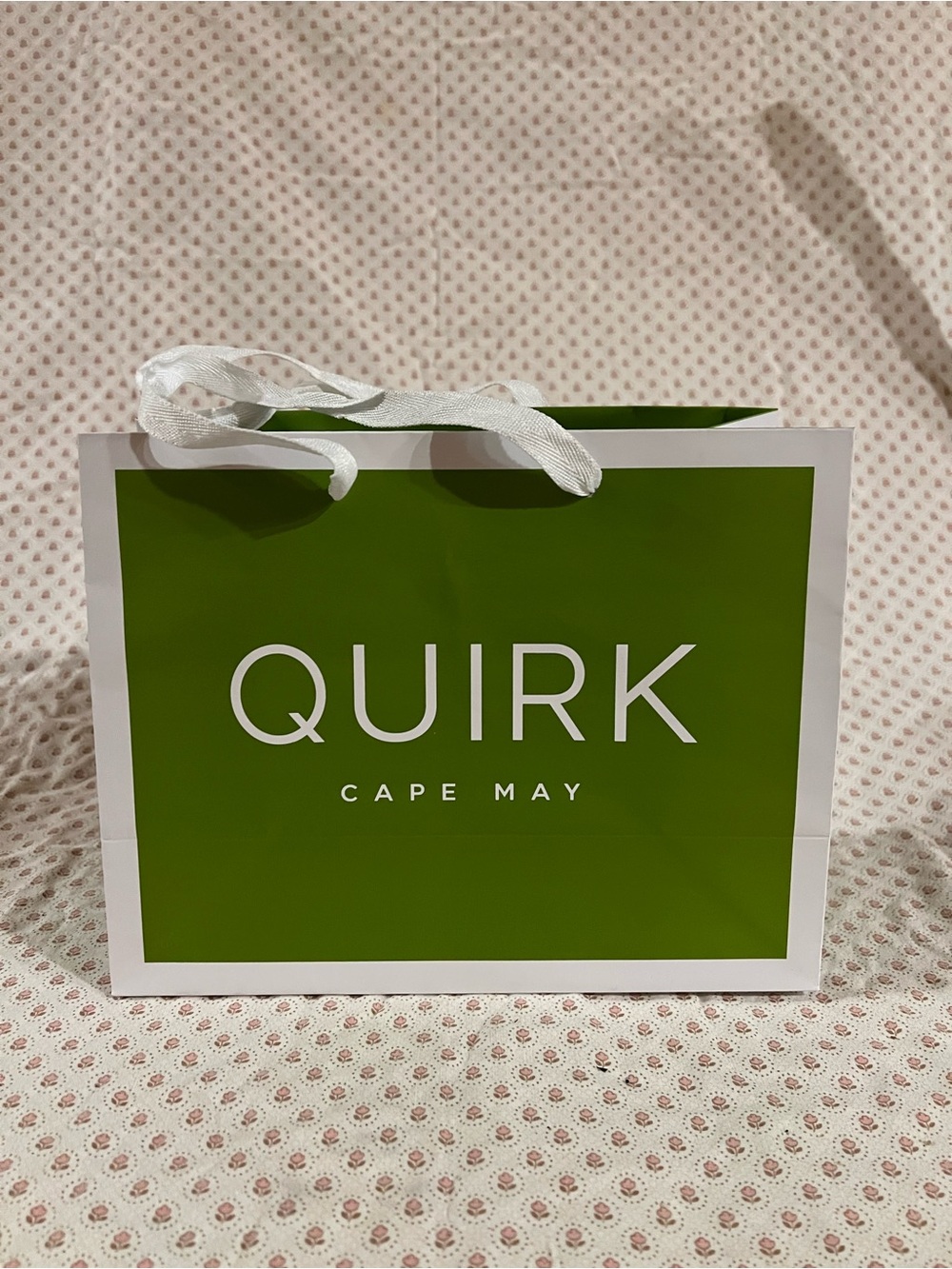 Quirk Cape May paper and cotton handle bag. NWOT.